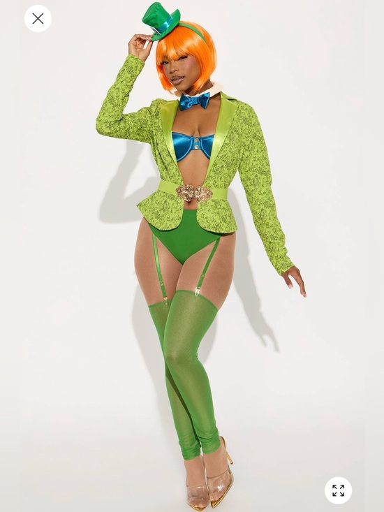Fashion Nova Tops - Fashion Nova Halloween Mad Hatter Costume Set